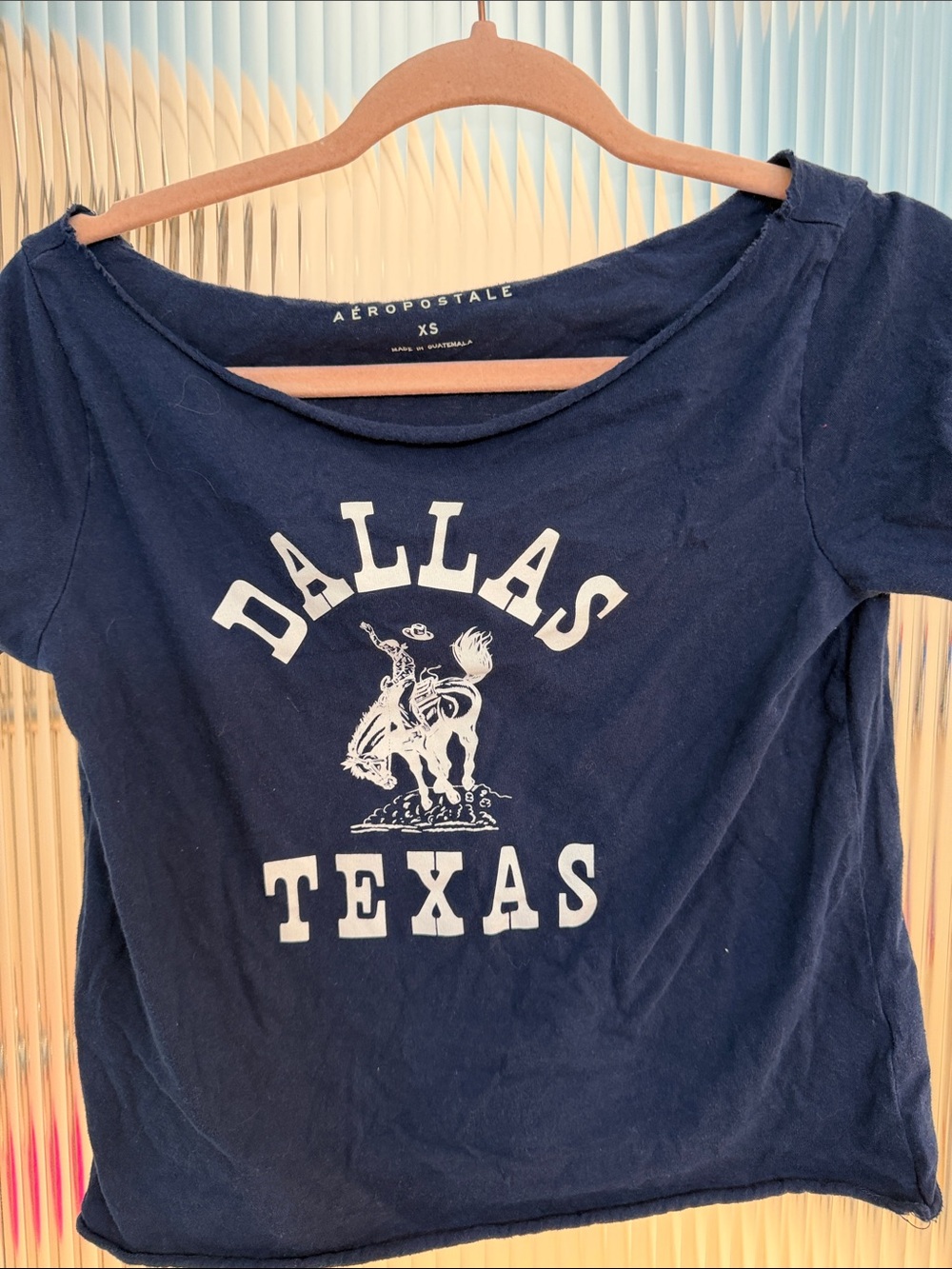 Aeropostale Navy Blue Logo Crewneck Tee